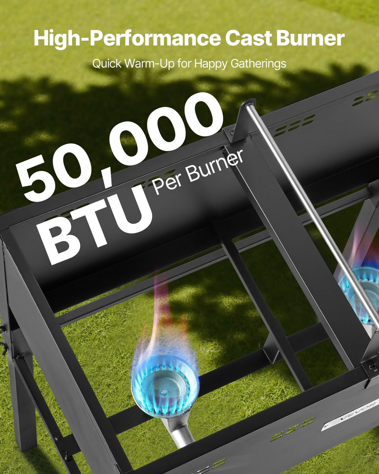 Outdoor Propane Deep Fryer, Dual-Tank 16QTx2 Large Capacity Commercial Fryer, Stainless Steel Fish Cooker with 3 Basket, Thermometer, Floor Standing Fryers for Catering Event Camping, 50,000 BTU