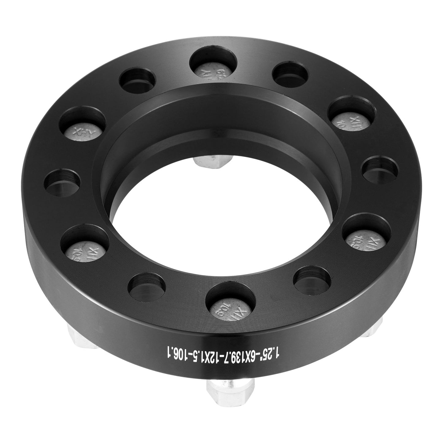 1.25" 6"x5.5" Wheel Spacers Wheel Adapters 6 Teeth Forged Spacers 4 PCS Black