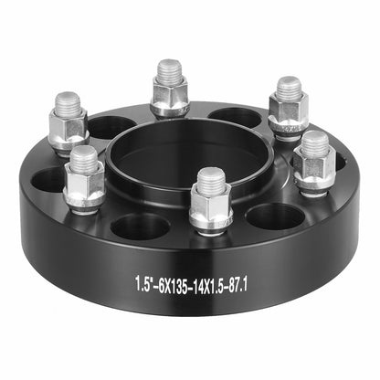 1.5" 6"x5.3" Wheel Spacers Wheel Adapters 6 Teeth Forged Spacers 4 PCS Black