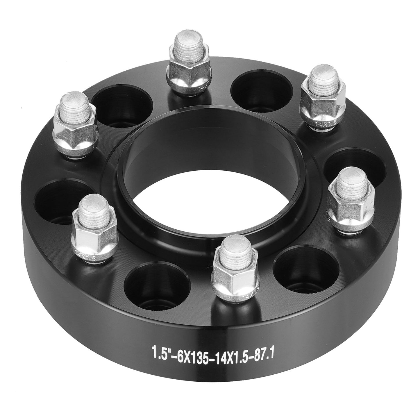 1.5" 6"x5.3" Wheel Spacers Wheel Adapters 6 Teeth Forged Spacers 4 PCS Black