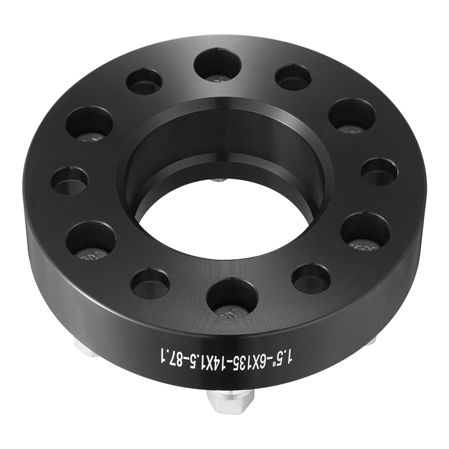 1.5" 6"x5.3" Wheel Spacers Wheel Adapters 6 Teeth Forged Spacers 4 PCS Black