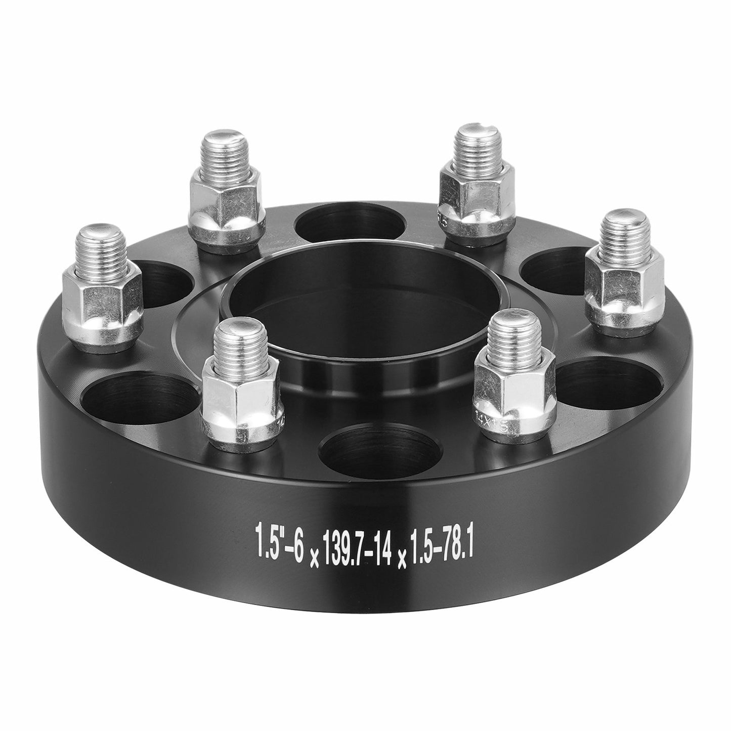 1.5" 6"x5.5" Wheel Spacers Wheel Adapters 6 Teeth Forged Spacers 4 PCS Black
