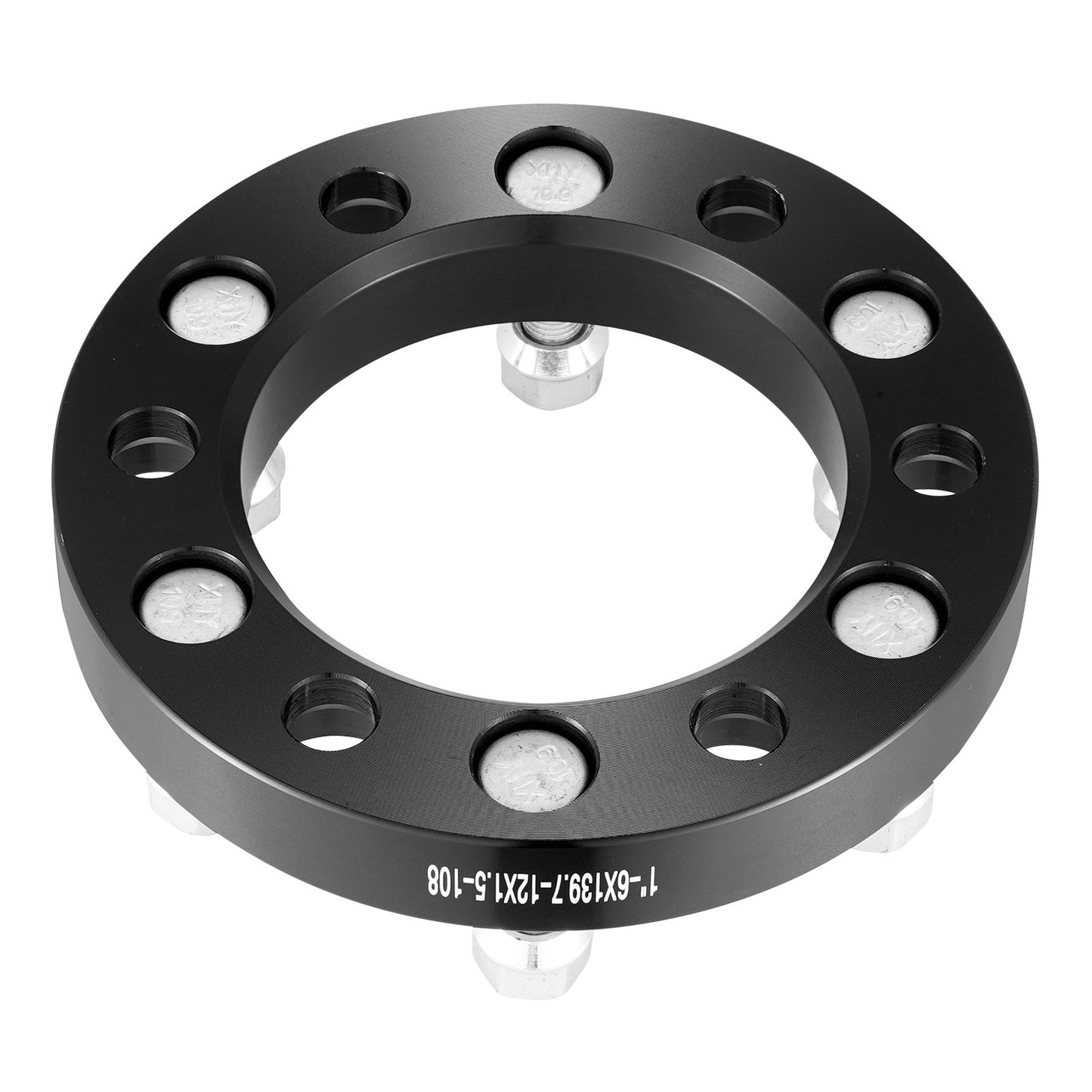 1" 6"x5.5" Wheel Spacers Wheel Adapters 6 Teeth Forged Spacers 4 PCS Black