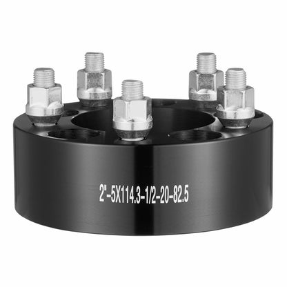 2" 5"x4.5" Hjulavståndshållare Hjuladaptrar 5 kuggar smidda mellanlägg 4 ST Svart