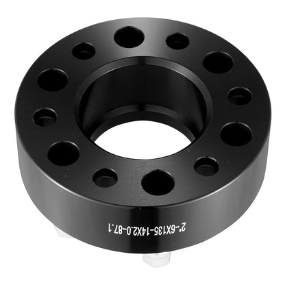 2" 6"x5.3" Hjulavståndsbrickor Hjuladaptrar 6 kuggar smidda distanser 4 ST Svart