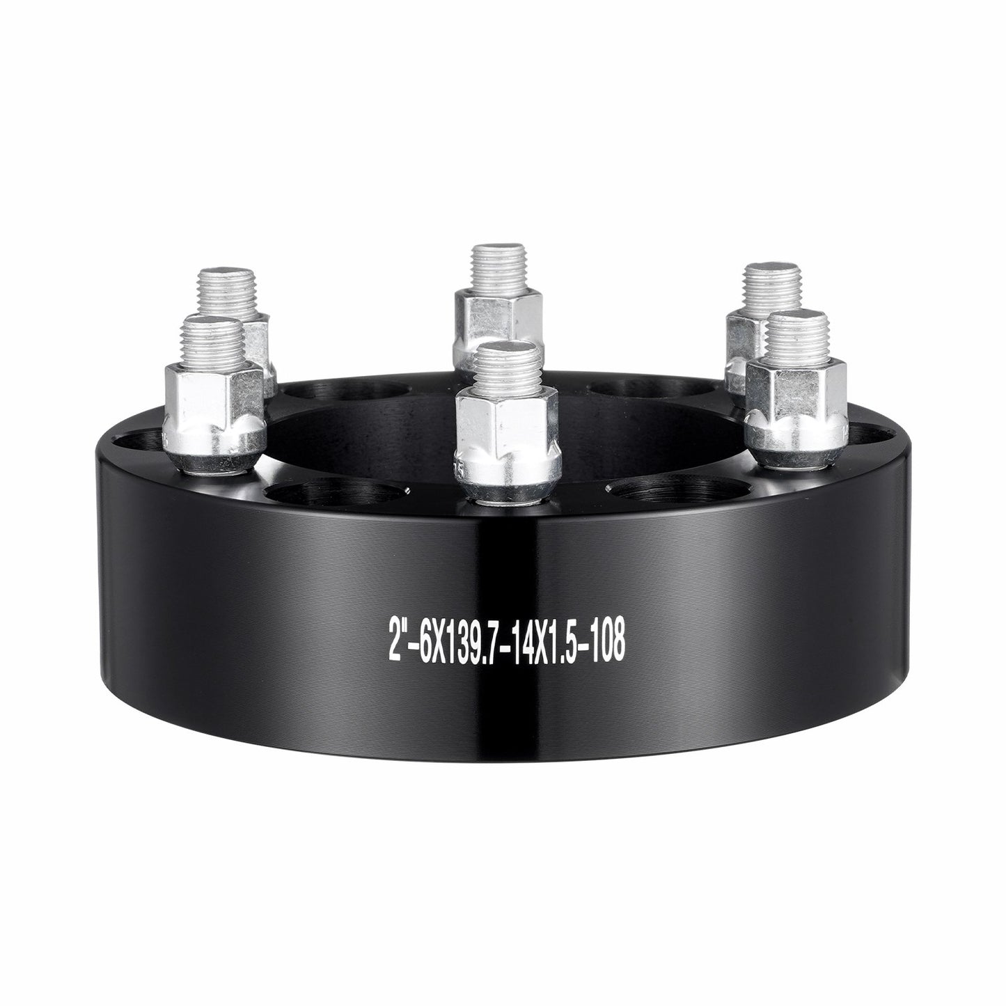 2" 6" x 5,5" Spurverbreiterungen Radadapter 6 Zähne Geschmiedete Distanzscheiben 4 PCS Schwarz