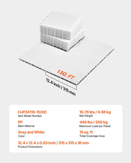 Gym Floor Set 15 PCS Interlocking Puzzle Tiles Exercise Mats