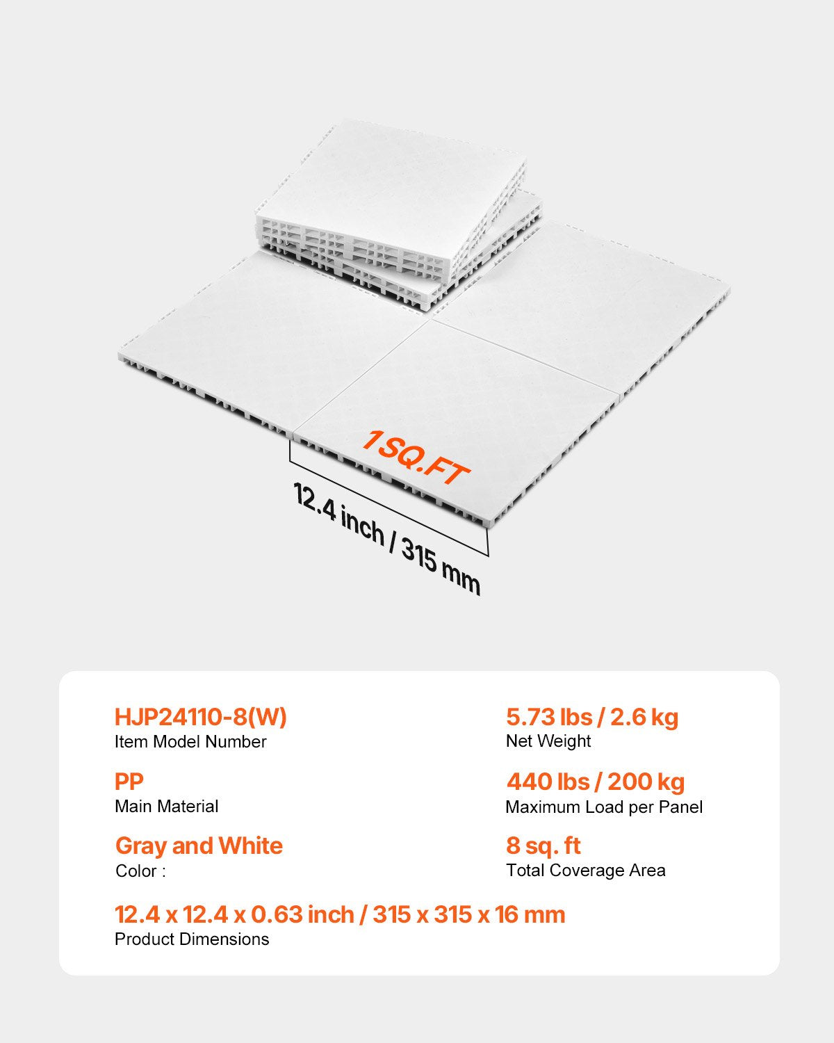 Gym Golvset 8 ST Sammankopplade pusselplattor Träningsmattor Askgrå