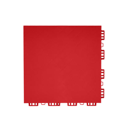 Turnhallen-Bodenbelag-Set, 8-teilig, ineinandergreifende PP-Puzzle-Gummifliesen, Rot