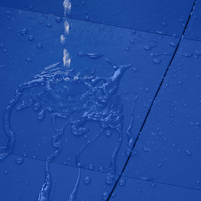 Gym Flooring Set 8 PCS Interlocking PP Puzzle Rubber Tiles Blue