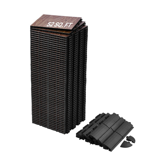 Gym Golvset 52 ST Interlocking PP+PVC Pussel gummiplattor