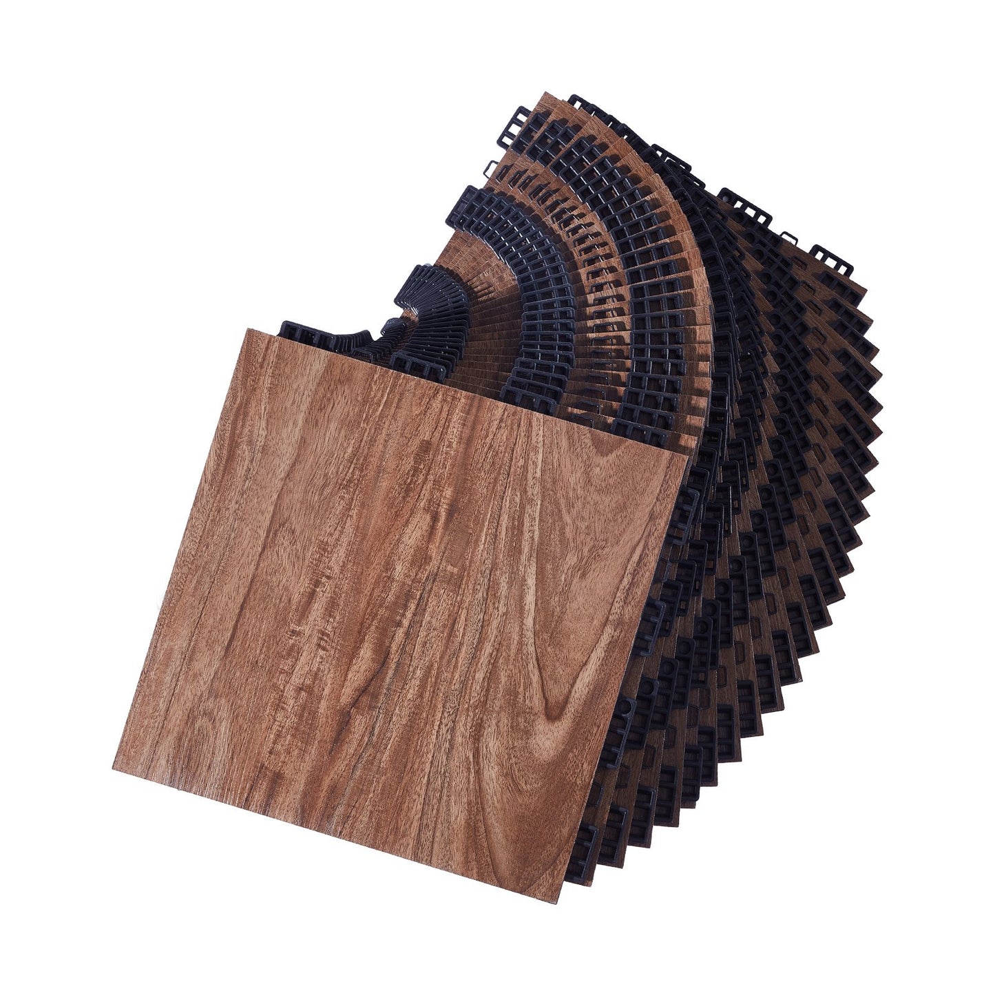 Turnhallenboden-Set, 52-teilig, ineinandergreifende PP+PVC-Puzzle-Gummifliesen