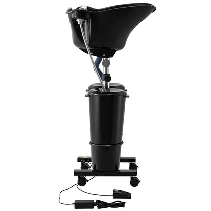 Portabel schamposkål med avloppsslang 2 hinkar Justerbar höjd Salongsvask