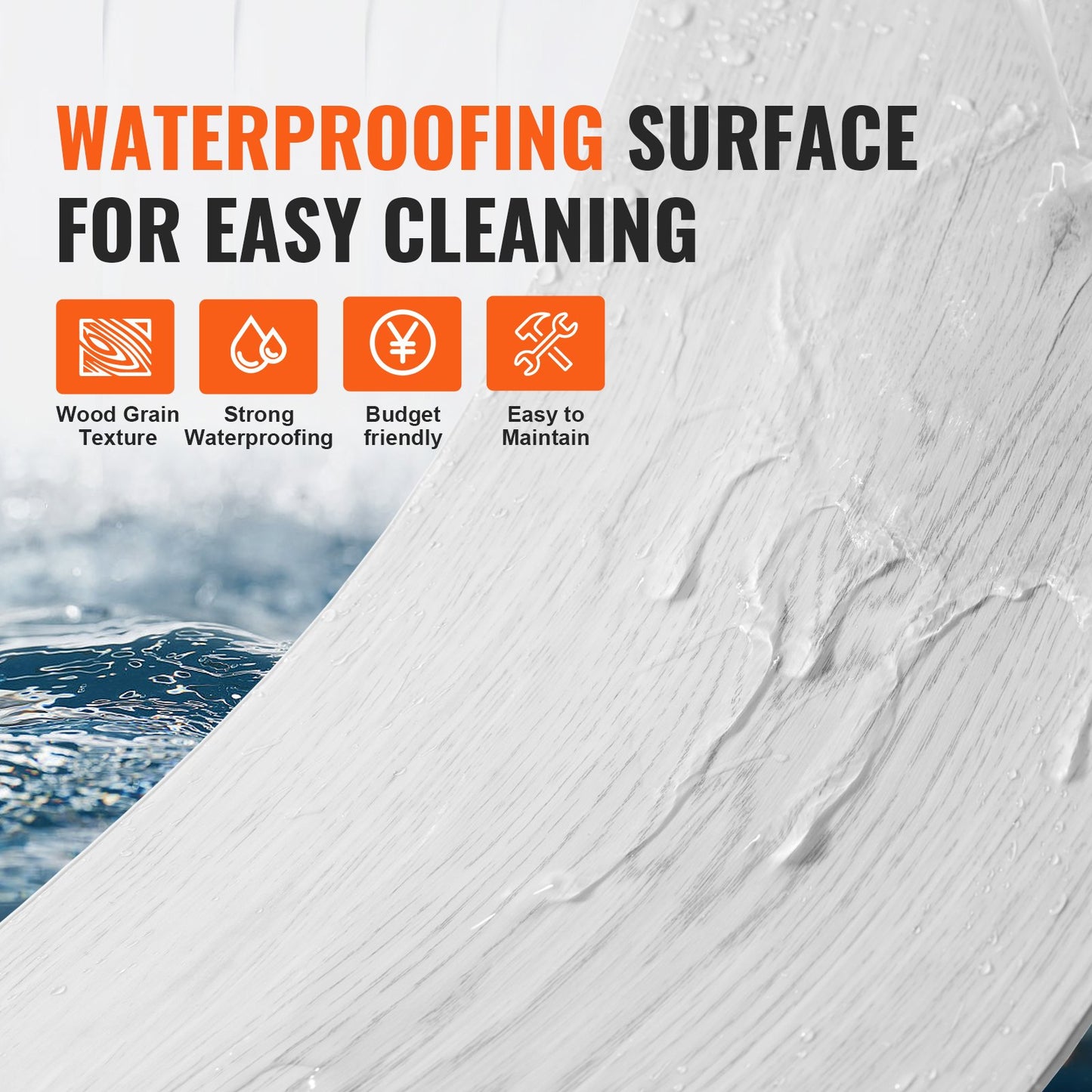 Sammankopplade vinylgolvplattor 1220 X 185 mm, 10 plattor 5,5 mm tjocka Snap Together, Ljusgrå träfibrer DIY-golv för kök, matsal, sovrum och badrum, lätt för heminredning