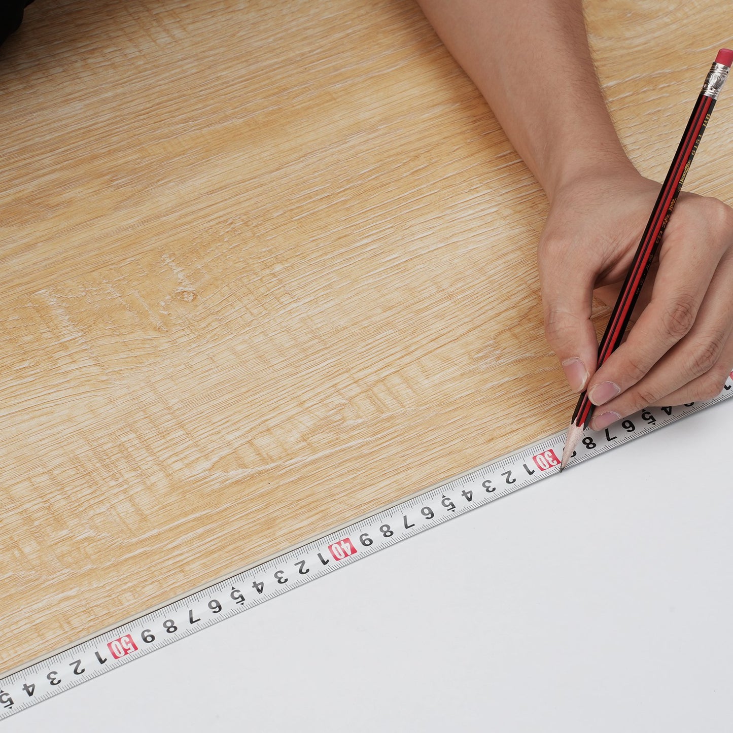 Sammankopplade vinylgolvplattor 1220 X 185 mm, 10 plattor 5,5 mm tjocka Snap Together, Naturligt träfibrer DIY-golv för kök, matsal, sovrum och badrum, lätt för heminredning