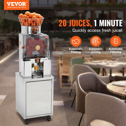 Commercial Orange Juicer Machine 120W Automatisk Juice Squeezer Extractor