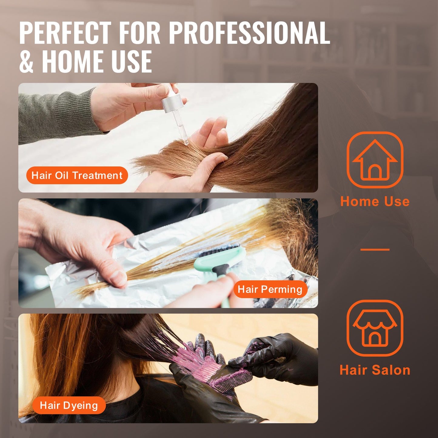 Professional Hair Steamer 11,81-tums jonisk hårångare med huva med 2 lägen