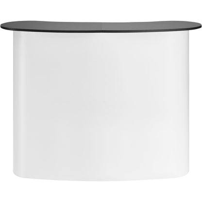 Portable Tradeshow Podium-bord, 51,18" x 18,31" x 37,4", Display Utställningsbänk monter Mässa med vägg, hopfällbar kampanj Retail Bar-bord Pop Up Podium med förvaringsställ, bärväska