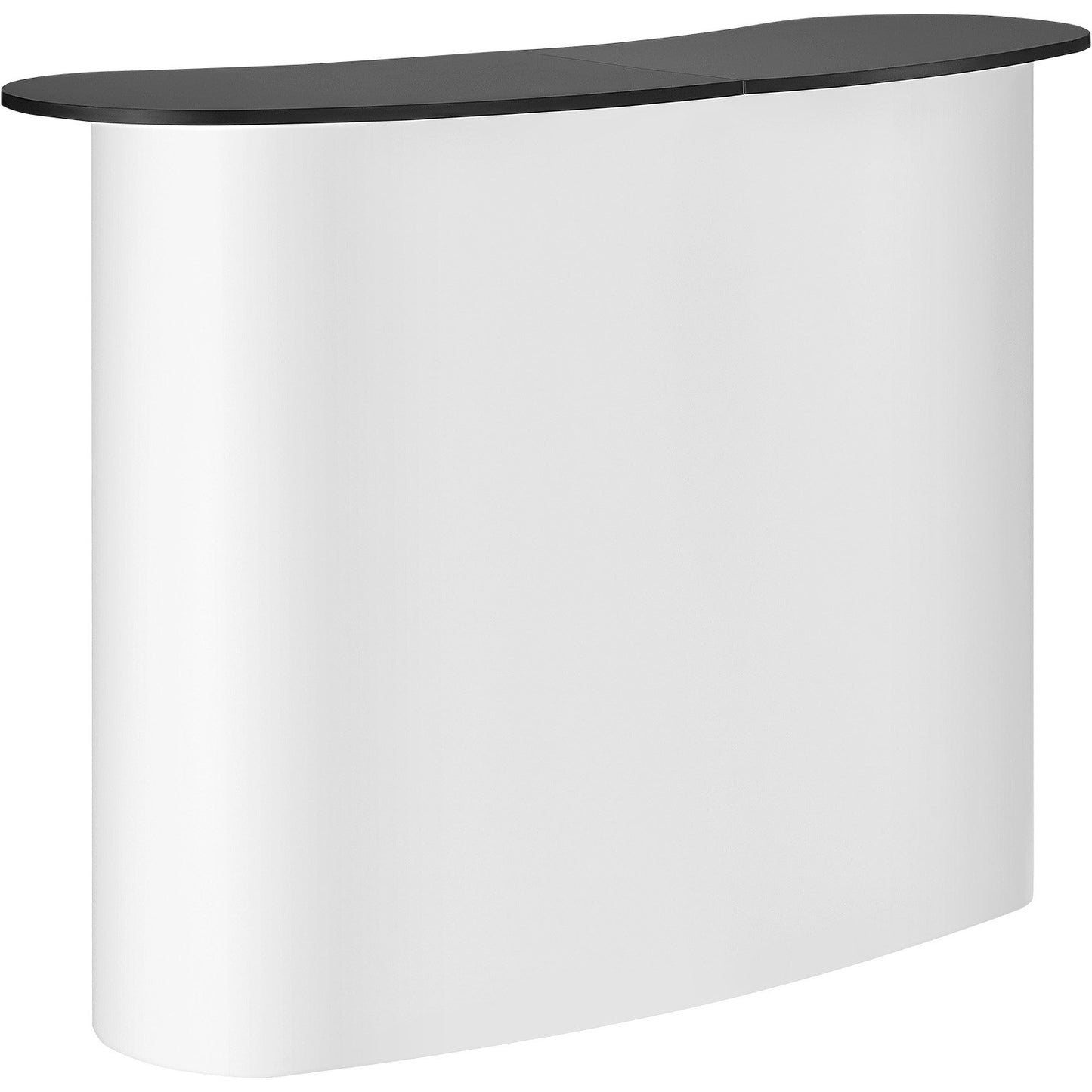 Portable Tradeshow Podium-bord, 51,18" x 18,31" x 37,4", Display Utställningsbänk monter Mässa med vägg, hopfällbar kampanj Retail Bar-bord Pop Up Podium med förvaringsställ, bärväska