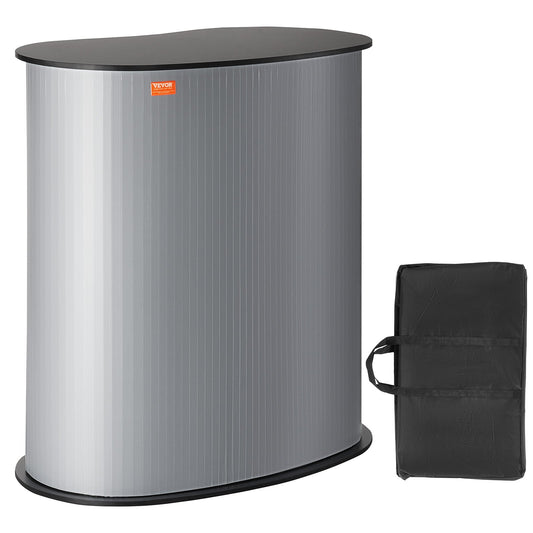 Portable Tradeshow Podium-bord, 35,43" x 19,29" x 37,01", Display Utställningsbänk monter Mässa med vägg, hopfällbar kampanj Retail Bar-bord Pop Up Podium-disk med bärväska