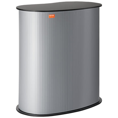 Tragbarer Messe-Podiumtisch, 35,43" x 19,29" x 37,01", Ausstellungsstand für Messen mit Wand, faltbarer Werbe-Bartisch, Pop-Up-Podium-Theke mit Tragetasche