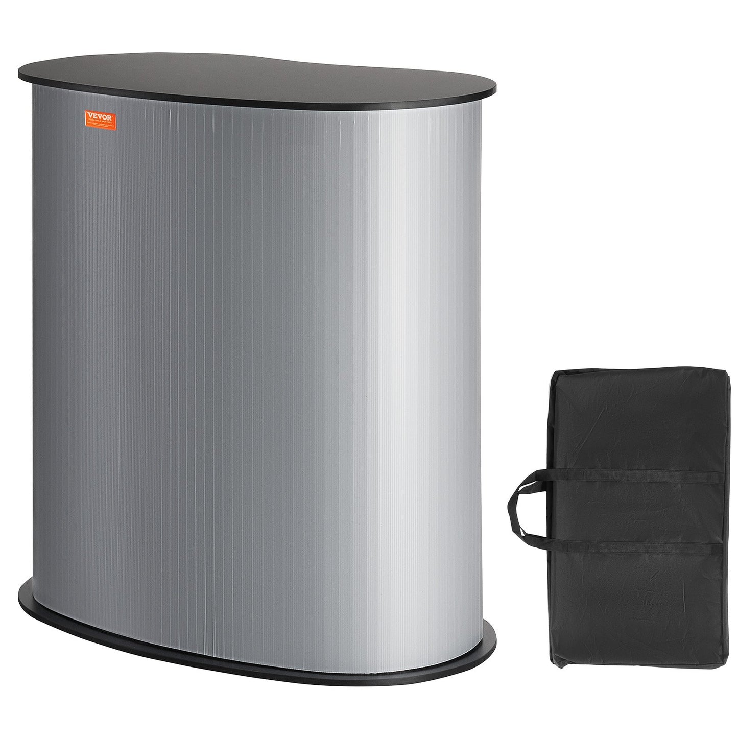 Tragbarer Messe-Podiumtisch, 35,43" x 19,29" x 37,01", Ausstellungsstand für Messen mit Wand, faltbarer Werbe-Bartisch, Pop-Up-Podium-Theke mit Tragetasche