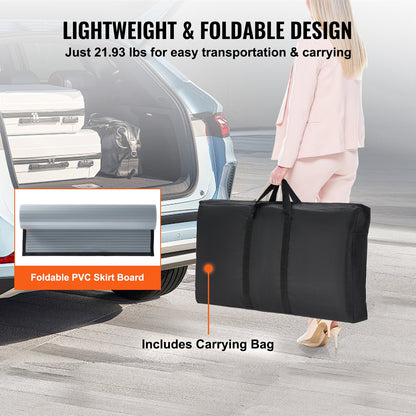 Portable Tradeshow Podium Table, 35.43" x 19.29" x 37.01", Display Exhibition Counter Stand Booth Fair with Wall, Foldable Promotion Retail Bar Table Pop Up Podium Counter with Carrying Bag