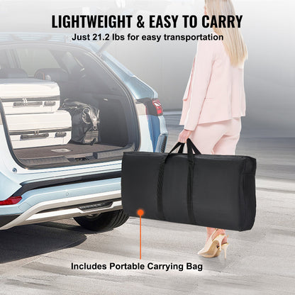 Tragbarer Messe-Podiumtisch, 77,95" x 15,16" x 34,65", Ausstellungstisch, Messestand mit Wand, faltbarer Werbe-Bartisch mit Lagerregal und Tragetasche