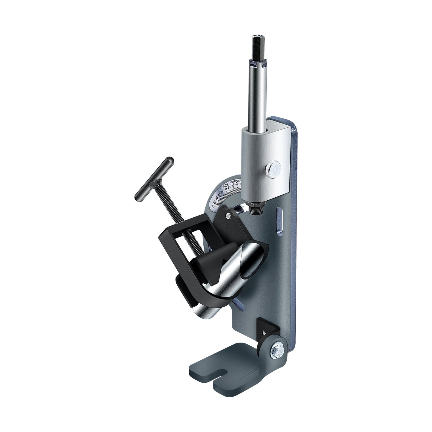 Pipe Notcher, Tubing Notcher for 1/2 to 2-inch Pipes, Pipe & Tube Notcher with 0 to 60° Adjustable Angle for Metal, PVC, Wood Pipes, Ideal for Repair Shops, Home Projects, Metalworking