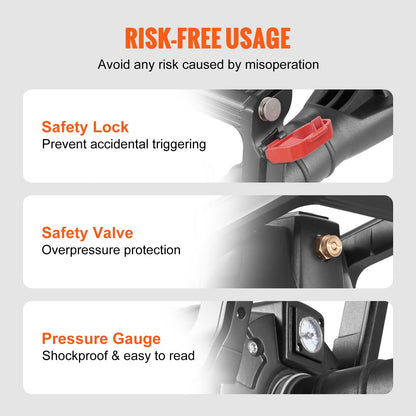 Tire Bead Blaster, 150 PSI, handhållen 2,4 Gal/9 L Air Bead Seater, Portabelt uppblåsningsverktyg, 87-116 PSI för reparationer av lastbilar, terränghjulingar, bilar och traktordäck