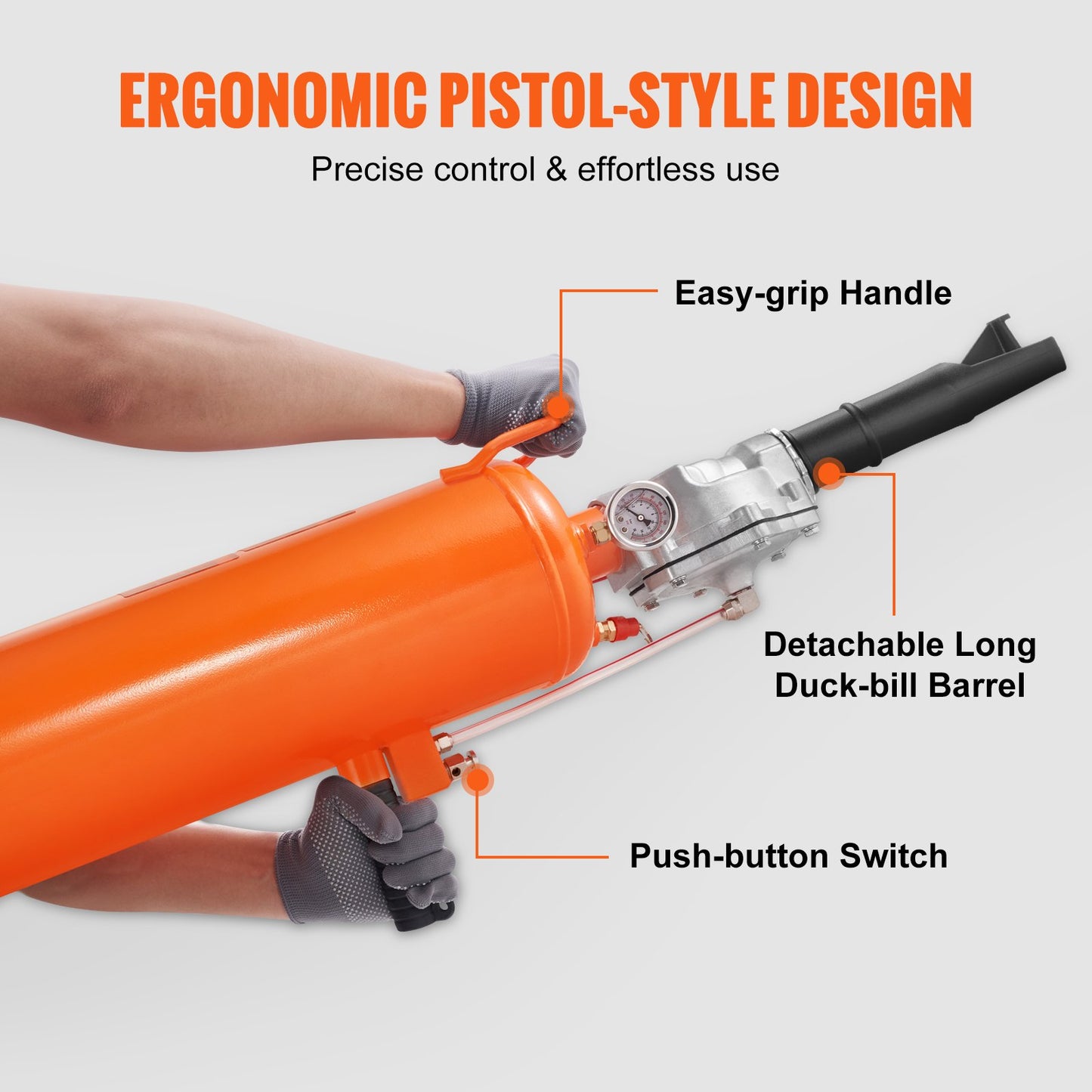 Tire Bead Setter, 8L Capacity, 120 PSI Air Bead Blaster, Handheld & Portable Inflation Device, 85-116 PSI for Trucks, Tractors, ATVs & Cars