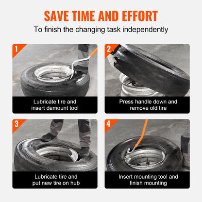 Truck Tire Changer Mount Demontera 22,5-24,5 i Radial Bias Ply/Tubeless däck