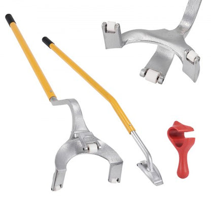 Tire Mount Demount Tool, 22.5-24.5 inch Manual Steel Tire Changer Mount Demount Removal Tool, with Extra bead holder, Tubeless Truck Bead Breaker, 3 PCS Tire Changing Tools, Orange
