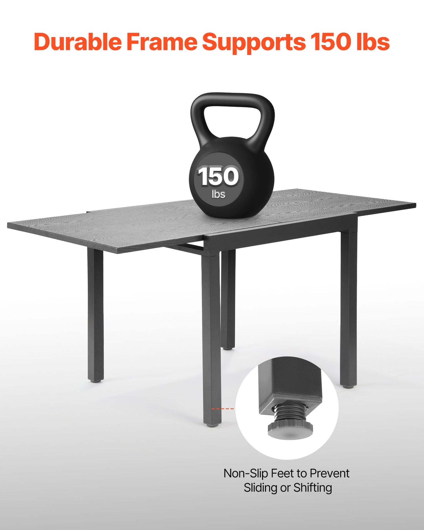 Expandable Outdoor Patio Dining Table, 32–63 inch Rectangular Backyard Bistro Tables for 4-6, Aluminum Frame Metal Steel Slat , All-Weather Large Furniture for Lawn Garden Porch, Dark Gray