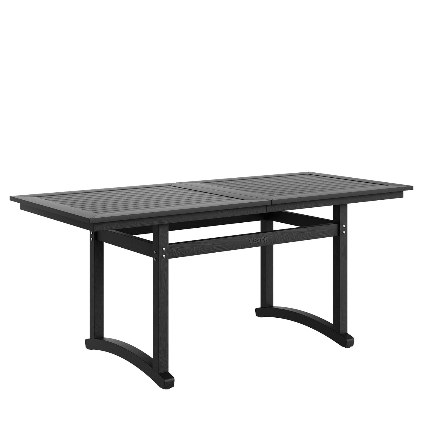 7 delar Uteplats matsalsset, Utomhus rektangulära möbler Bord och stolar Set, All Weather Trädgårdsmöbler bordsset, HIPS Patio Conversation Set, för gräsmatta, däck, bakgård, poolside, svart