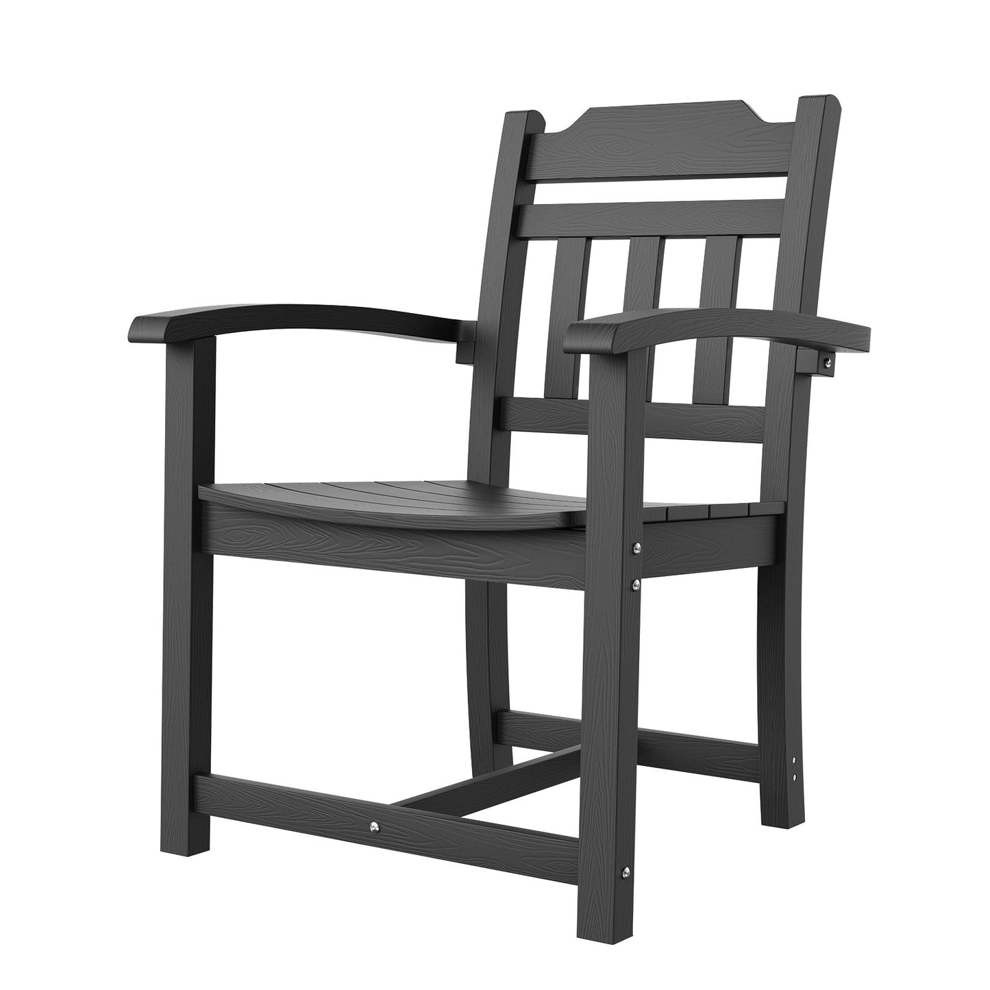 7 delar Uteplats matsalsset, Utomhus rektangulära möbler Bord och stolar Set, All Weather Trädgårdsmöbler bordsset, HIPS Patio Conversation Set, för gräsmatta, däck, bakgård, poolside, svart