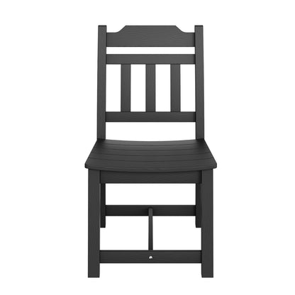 7 delar Uteplats matsalsset, Utomhus rektangulära möbler Bord och stolar Set, All Weather Trädgårdsmöbler bordsset, HIPS Patio Conversation Set, för gräsmatta, däck, bakgård, poolside, svart