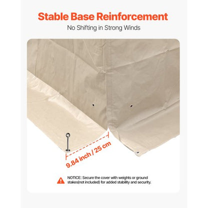 Vinterpaviljongöverdrag passar 3,66 x 4,87 m paviljonger med hård tak, allväderspaviljongöverdrag i dubbla nivåer med sidoväggar och fönster, högdensitets PE-slutet förvaringsskydd, paviljonger ingår ej |  EU