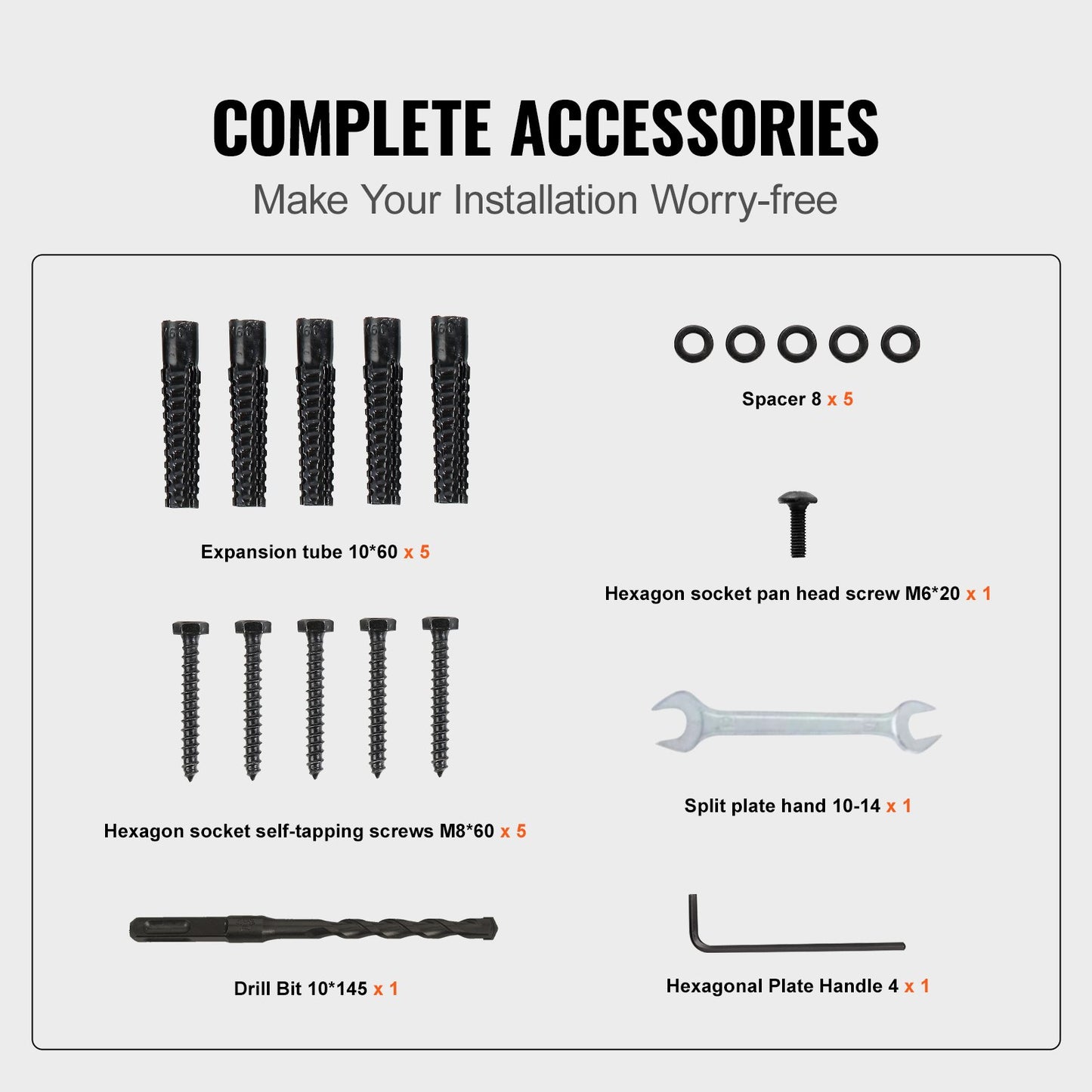 Handrails for Outdoor Steps 2-3 Step Railings Wrought Iron Handrail Stair Railings for Steps Black Iron Railings for Steps Wall and Floor Mounted with Installation Kit