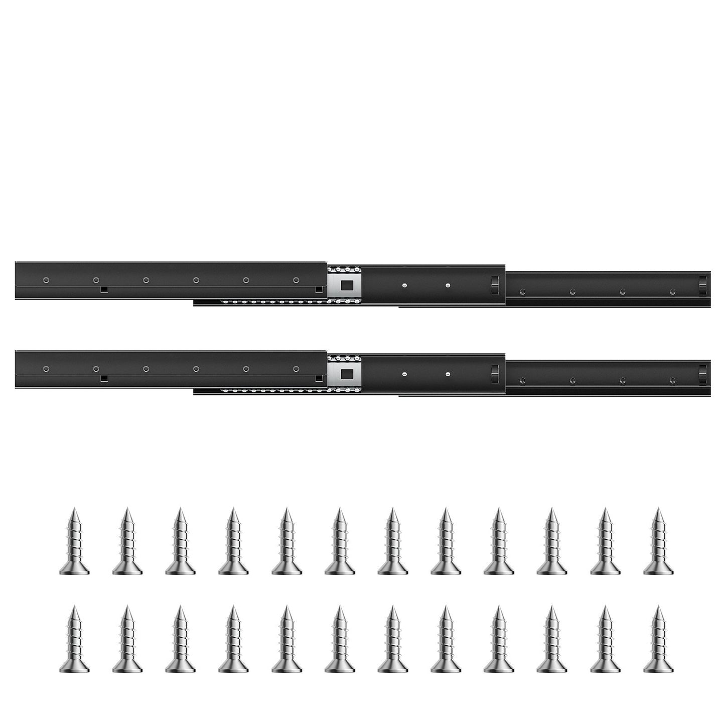 Undermonterade lådslider 16 tum under trappskåpsskenor 260 LB last