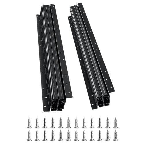 Undermount Drawer Slides, 24 inch, Full Extension Ball Bearing Under Stair Cabinet Rails, 260 LB Load Capacity Heavy Duty Bottom Stair Cabinet Glides Track Runners,for DIY Replacement, Black