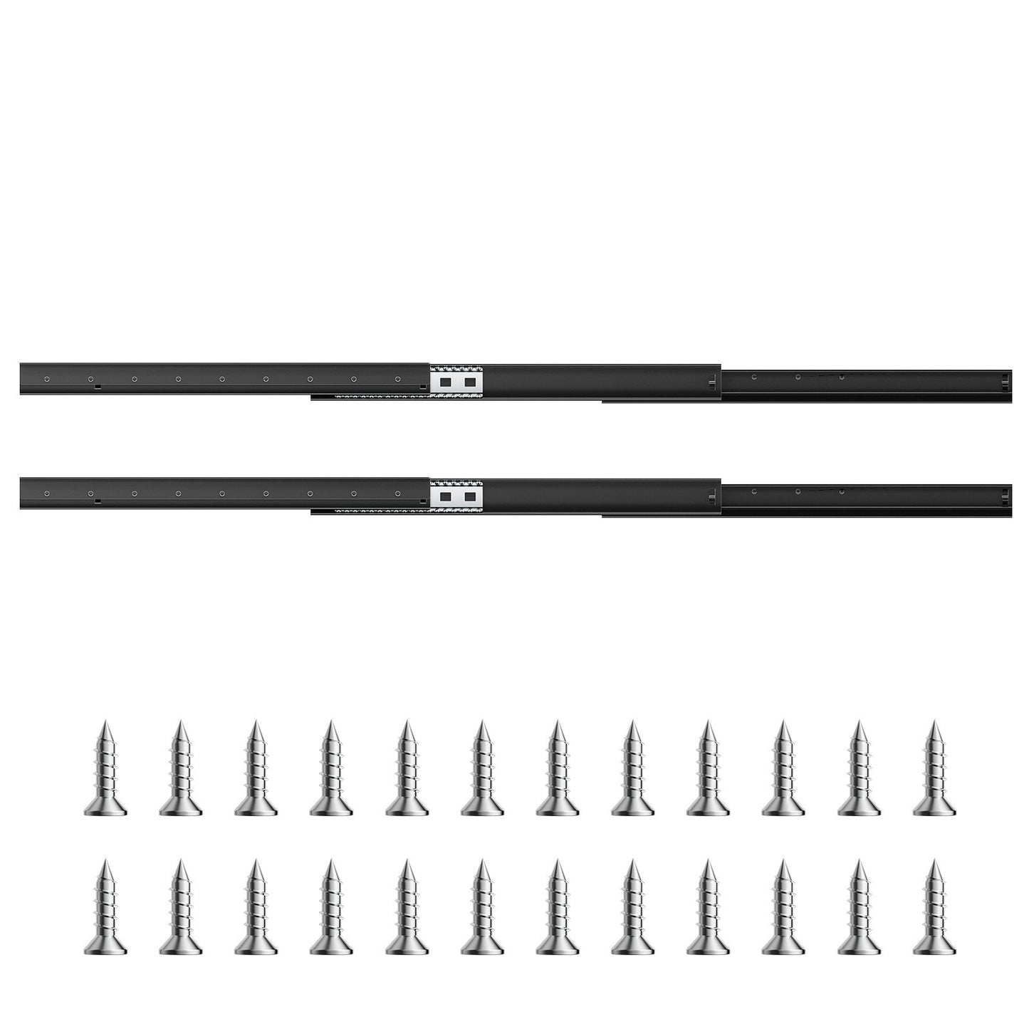 Unterbau-Schubladenführungen, 24 Zoll, unter Treppenschrankschienen, 260 LB Tragkraft