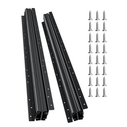 Undermount Drawer Slides, 32 inch, Full Extension Ball Bearing Under Stair Cabinet Rails, 260 LB Load Capacity Heavy Duty Bottom Stair Cabinet Glides Track Runners,for DIY Replacement, Black