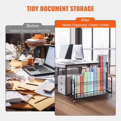 Blueprint Storage Rack 50 platser Mobil rullfilhållare för arkitektonisk