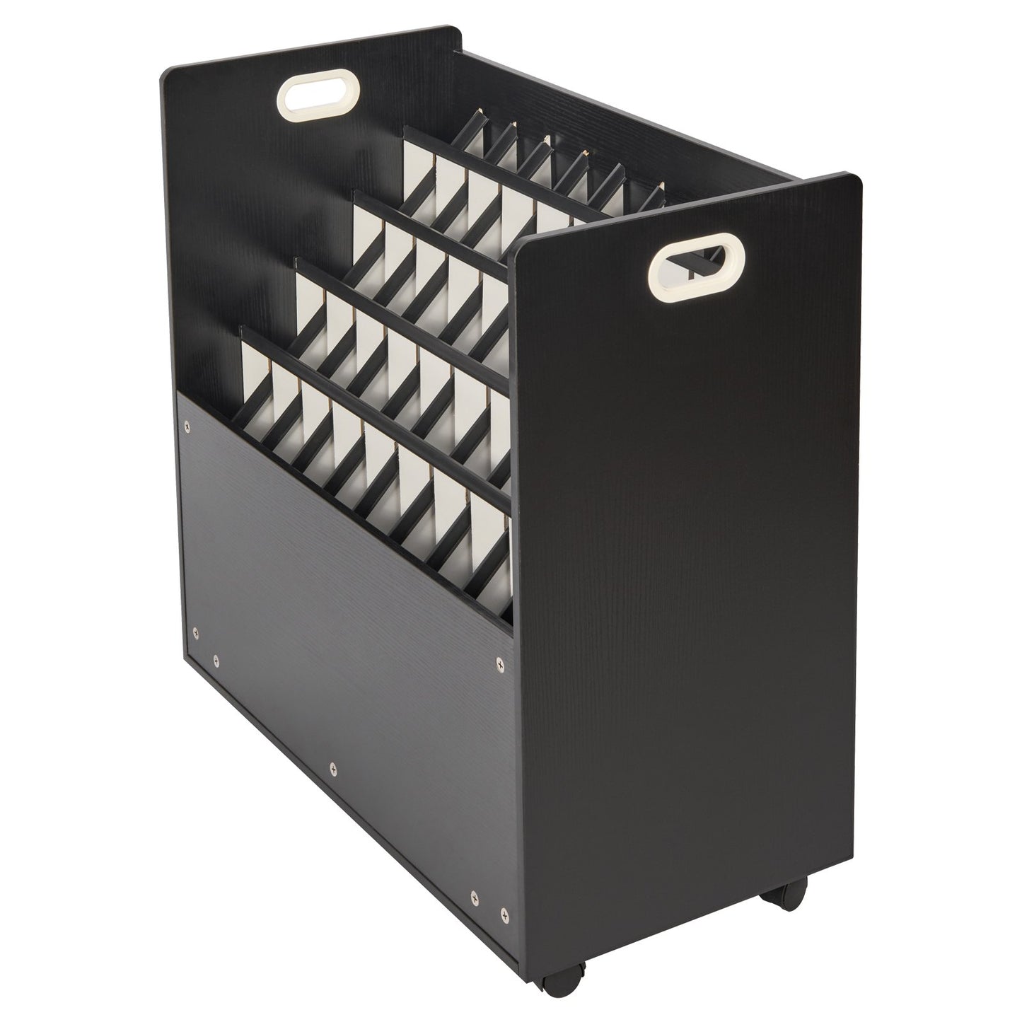 Blueprint Roll Filhållare 50 Slots Mobil Trä Blueprint Storage Cart