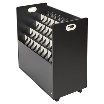 Blueprint Roll Filhållare 50 Slots Mobil Trä Blueprint Storage Cart