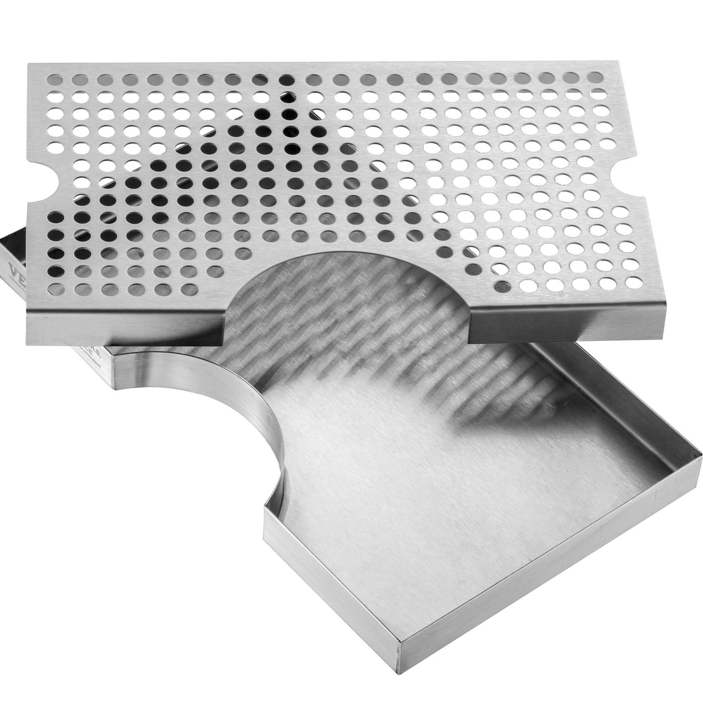 Kegerator beer drip tray 304 stainless steel keg trays with non-slip pads