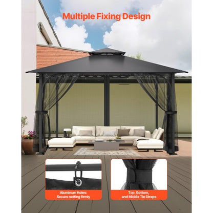 Replacement netting for pavilions, netting for 10x10x 6.7 ft patio, netting only | EU