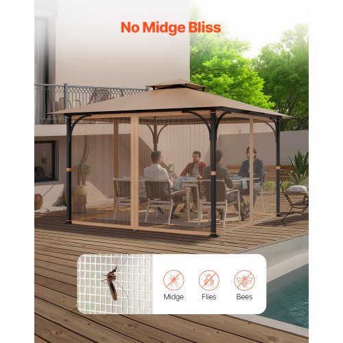 Replacement netting for pavilions, netting for 2.5x2.5x7 feet patio, netting only | EU