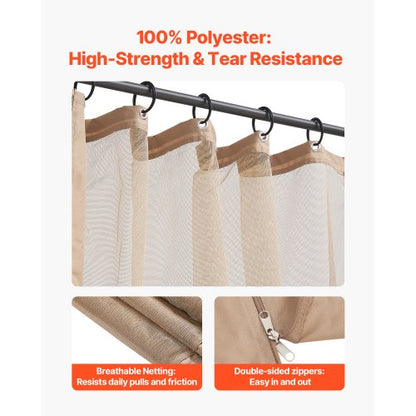 Replacement net for pavilions, net for 2.5x3.7x1.7 m patio, net only | EU